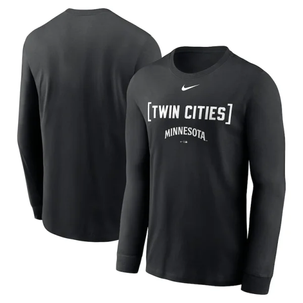 Minnesota twins nike local nickname long sleeve t shirt Black