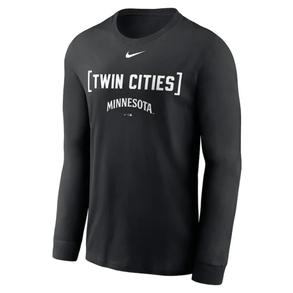 Minnesota twins nike local nickname long sleeve t shirt Black M