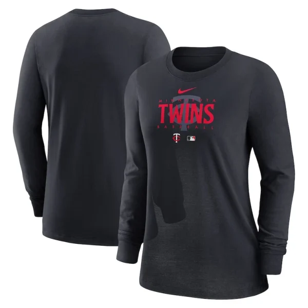 Minnesota twins nike womens authentic collection legend performance long sleeve t shirt Multi