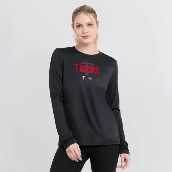 Minnesota twins nike womens authentic collection legend performance long sleeve t shirt Multi L