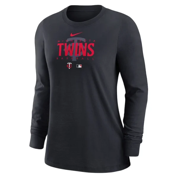 Minnesota twins nike womens authentic collection legend performance long sleeve t shirt Multi S