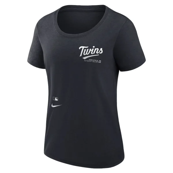 Minnesota twins nike womens authentic collection performance scoop neck t shirt Navy S