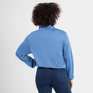 Minnesota twins nike womens rewind splice half zip semi cropped bubble hem sweatshirt Light blue XL