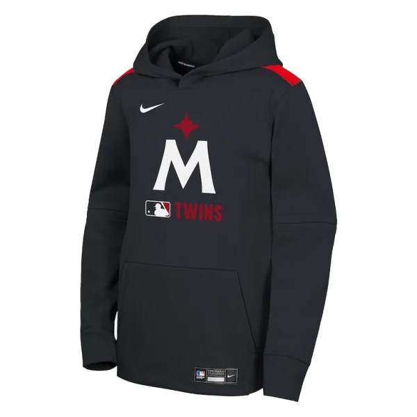 Minnesota twins nike youth authentic collection performance pullover hoodie Navy Yth M