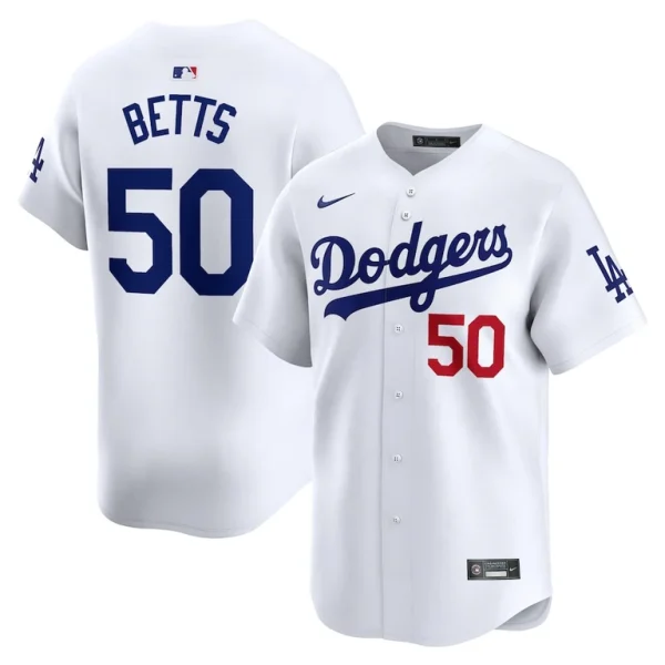 Mookie betts los angeles dodgers nike home limited player jersey White