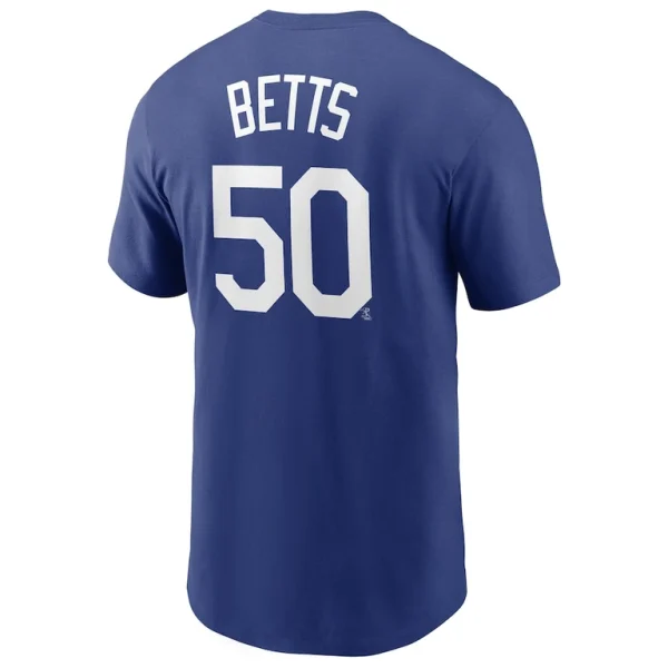 Mookie betts los angeles dodgers nike name number t shirt Royal L