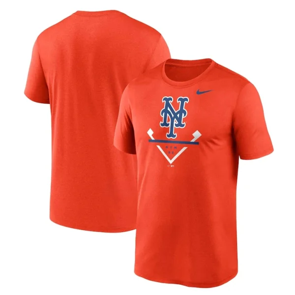 New york mets nike big tall icon legend performance t shirt Orange