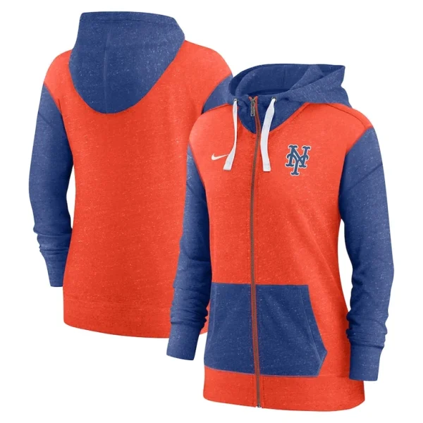 New york mets nike womens full zip hoodie Orange