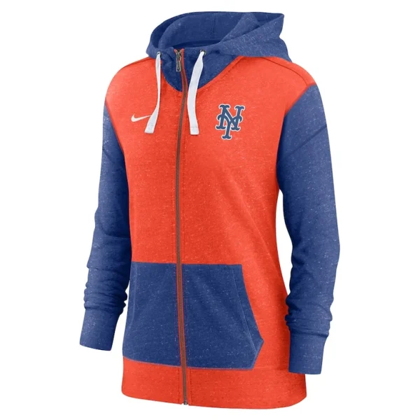 New york mets nike womens full zip hoodie Orange S
