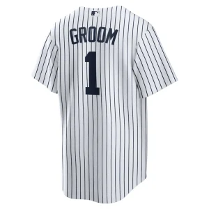 New york yankees nike 1 groom home replica jersey White L