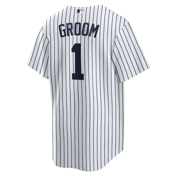 New york yankees nike 1 groom home replica jersey White L