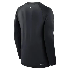 New york yankees nike authentic collection game time raglan performance long sleeve t shirt Navy L