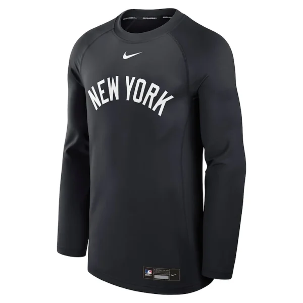 New york yankees nike authentic collection game time raglan performance long sleeve t shirt Navy M