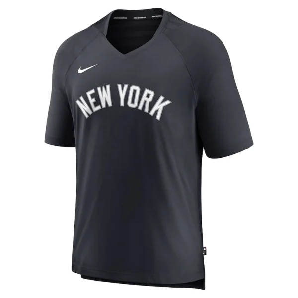 New york yankees nike authentic collection pregame raglan performance v neck t shirt Navy M