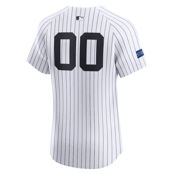 New york yankees nike home elite sponsor patch pick a player retired roster jersey White 48