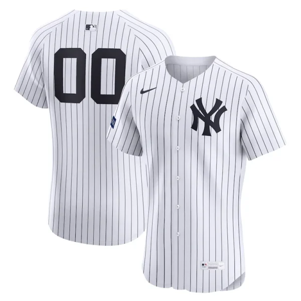 New york yankees nike home elite sponsor patch pick a player retired roster jersey White