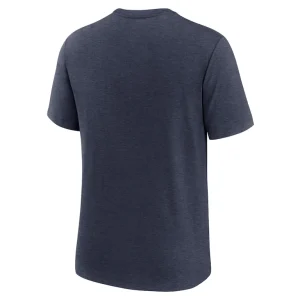 New york yankees nike logo tri blend t shirt Heather navy L