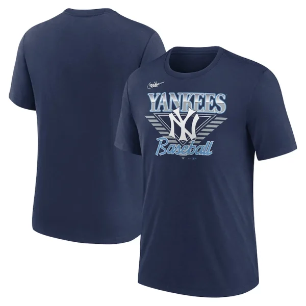 New york yankees nike rewind tri blend t shirt Navy