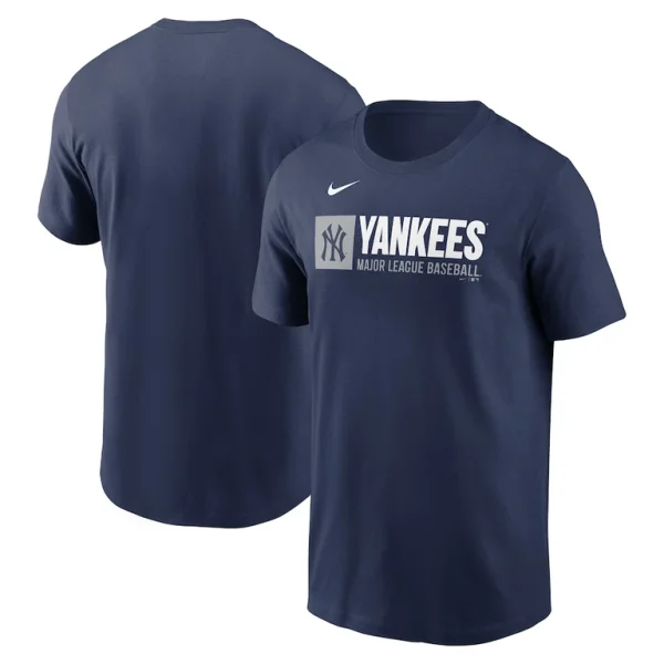 New york yankees nike team block t shirt Navy