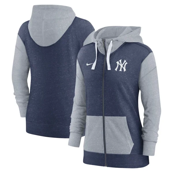 New york yankees nike womens full zip hoodie Navy
