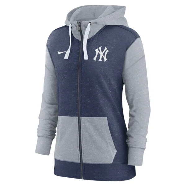 New york yankees nike womens full zip hoodie Navy S