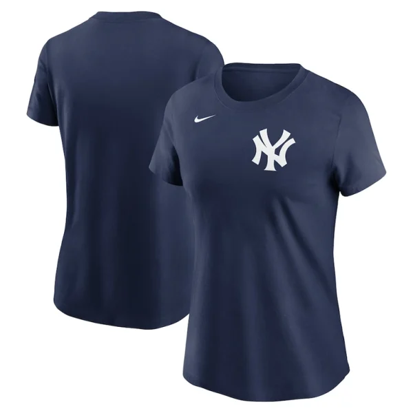 New york yankees nike womens fuse wordmark t shirt Navy