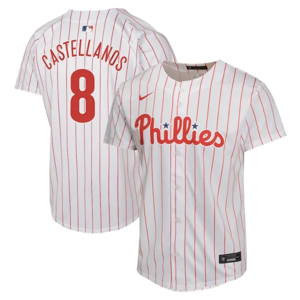 Nick castellanos philadelphia phillies nike youth home game player jersey White
