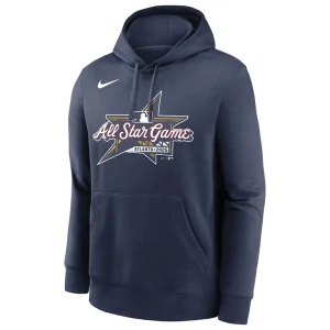 Nike 2025 mlb all star game logo club fleece pullover hoodie Navy M