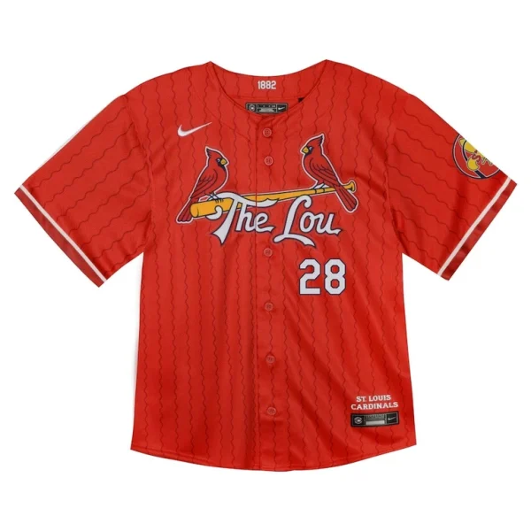 Nolan arenado st. louis cardinals nike infant 2024 city connect limited player jersey Red 18 MO