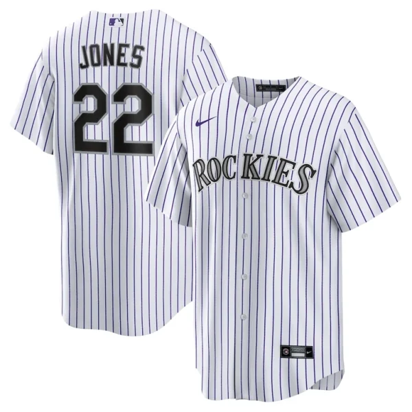 Nolan jones colorado rockies nike home replica jersey White