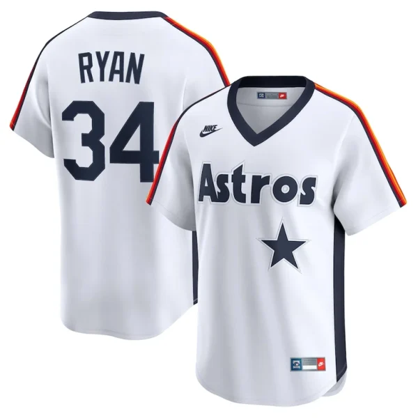 Nolan ryan houston astros nike throwback cooperstown collection limited jersey White