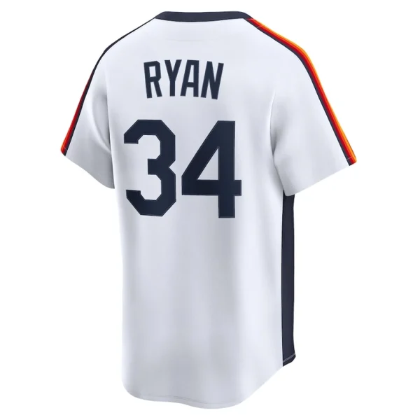 Nolan ryan houston astros nike throwback cooperstown collection limited jersey White L