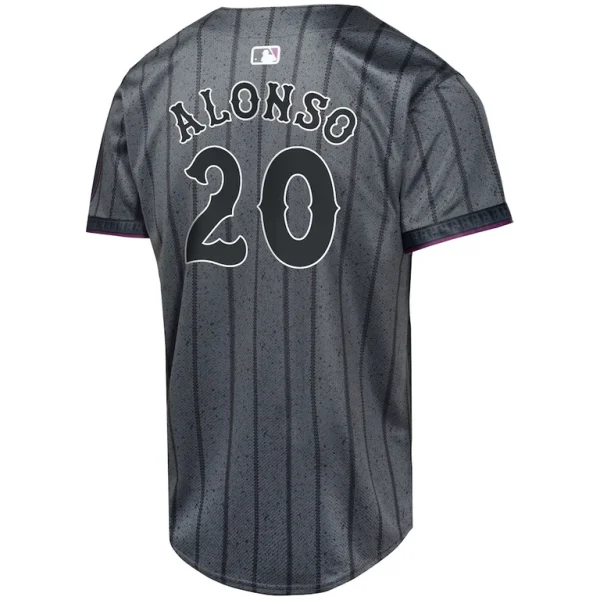 Pete alonso new york mets nike youth 2024 city connect limited player jersey Graphite Yth L