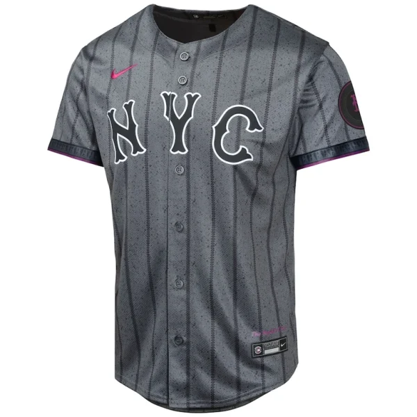 Pete alonso new york mets nike youth 2024 city connect limited player jersey Graphite Yth M