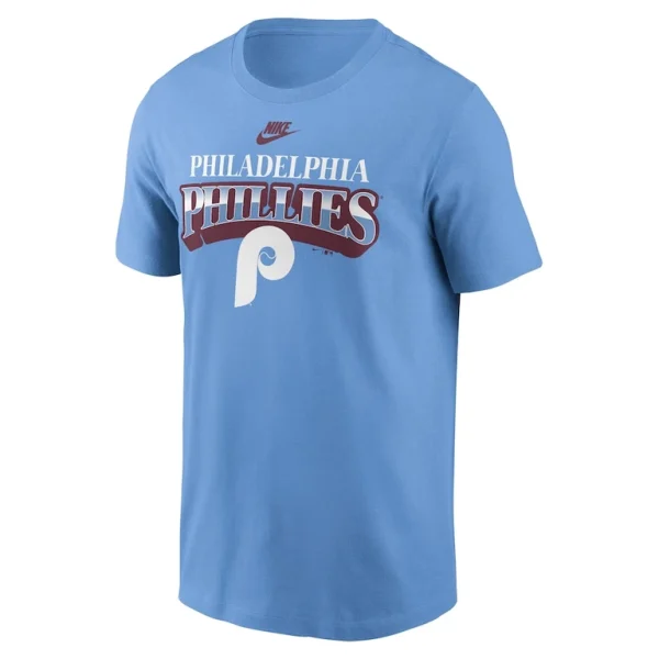 Philadelphia phillies nike cooperstown collection wordmark t shirt Light blue M