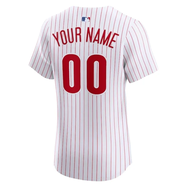 Philadelphia phillies nike home elite custom jersey White 48