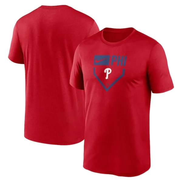 Philadelphia phillies nike home plate icon legend performance t shirt Red