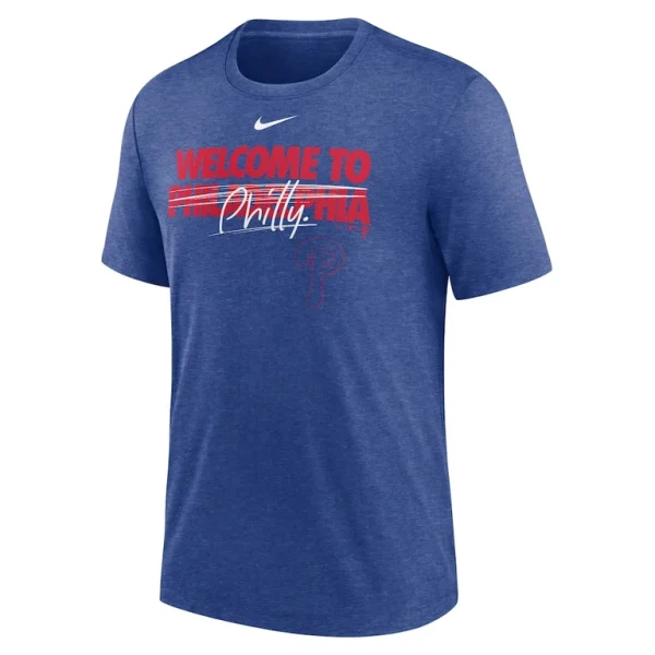 Philadelphia phillies nike home spin tri blend t shirt Heather royal M
