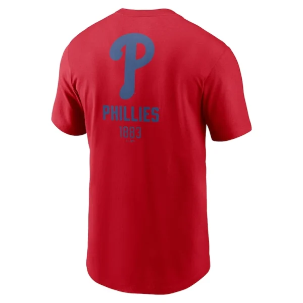 Philadelphia phillies nike large logo back stack t shirt Red L