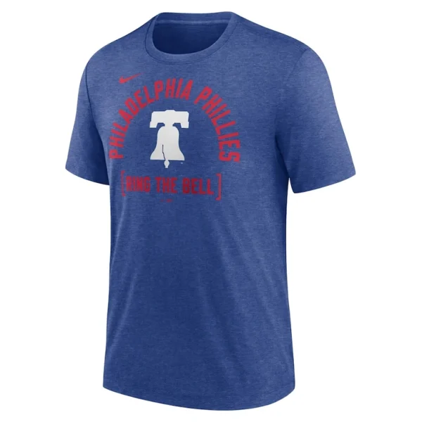 Philadelphia phillies nike swing big tri blend t shirt Heather royal M