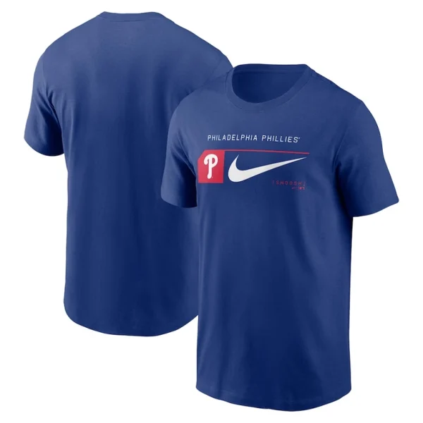 Philadelphia phillies nike team swoosh lockup t shirt Royal