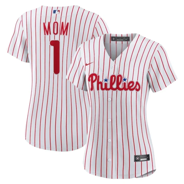 Philadelphia phillies nike womens 1 mom home replica jersey White