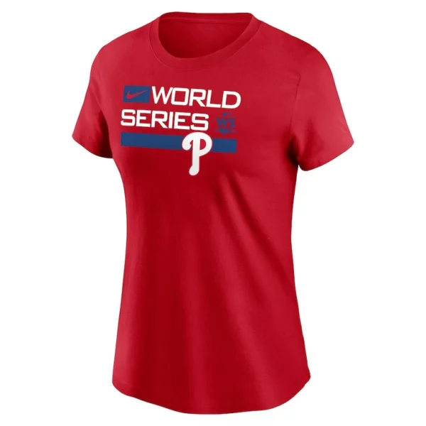 Philadelphia phillies nike womens 2022 world series authentic collection dugout t shirt Red M