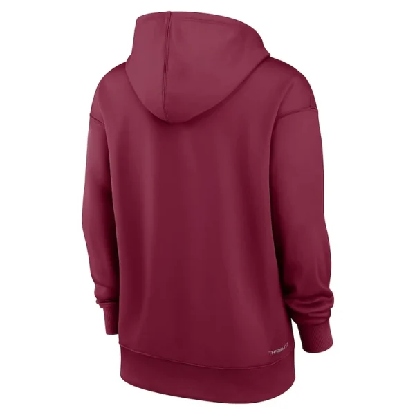 Philadelphia phillies nike womens authentic collection lockup alternate logo performance pullover hoodie Burgundy M