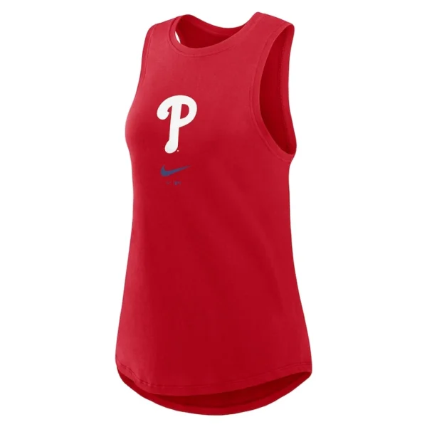 Philadelphia phillies nike womens legacy icon high neck performance tank top Red S