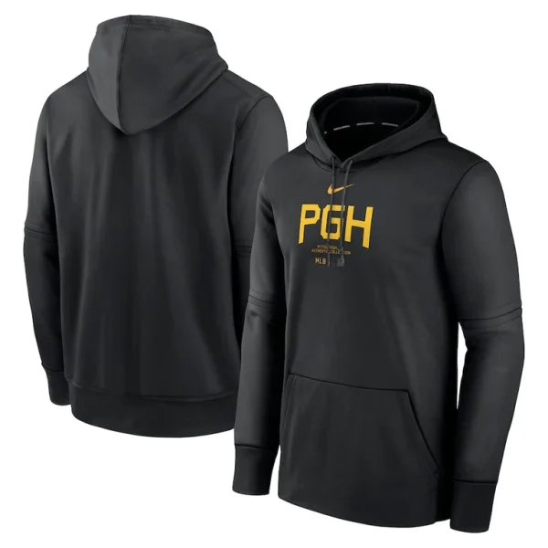 Pittsburgh pirates nike authentic collection city connect practice performance pullover hoodie Black