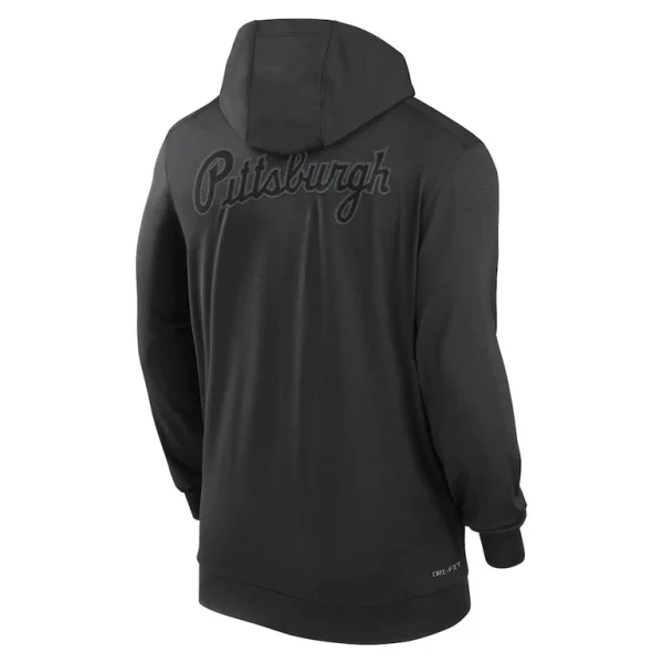 Pittsburgh pirates nike authentic collection travel performance lightweight full zip hoodie Black M