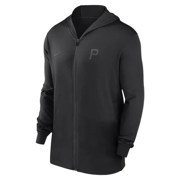 Pittsburgh pirates nike authentic collection travel performance lightweight full zip hoodie Black S