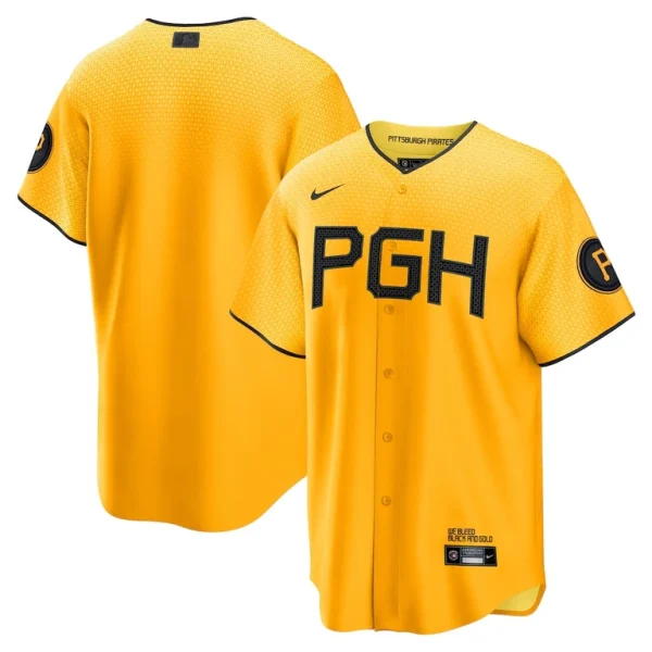 Pittsburgh pirates nike city connect replica jersey Gold