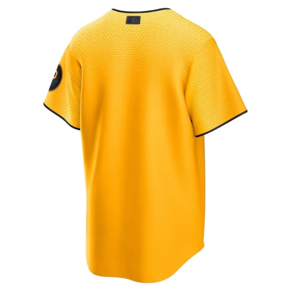 Pittsburgh pirates nike city connect replica jersey Gold L
